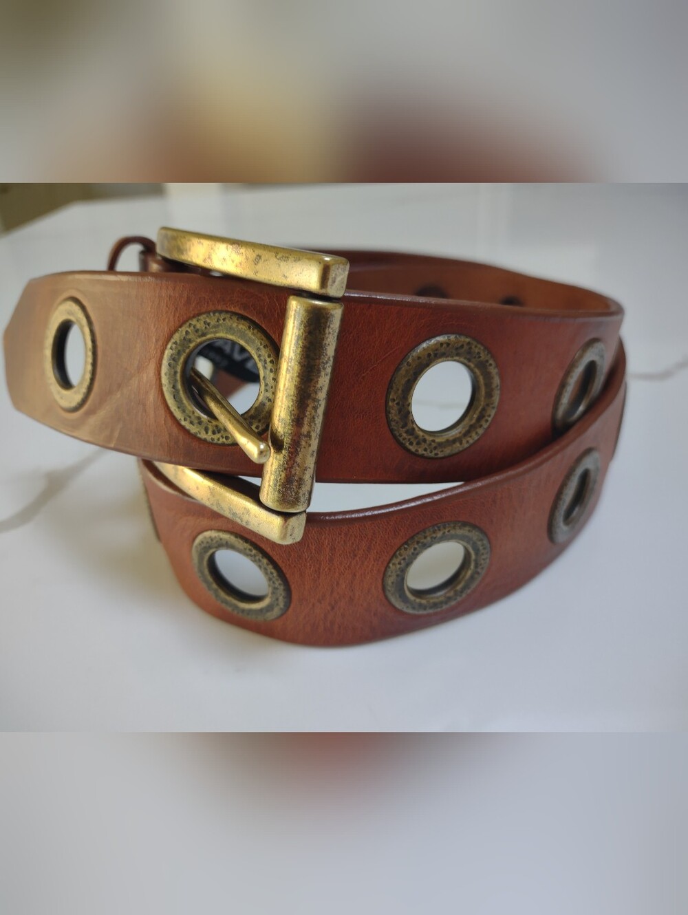 Brave Brand Leather Belt Single Grommet Holes